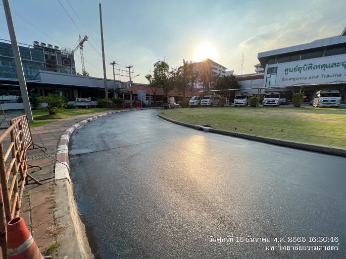 งานปูผิวถนน Asphalt